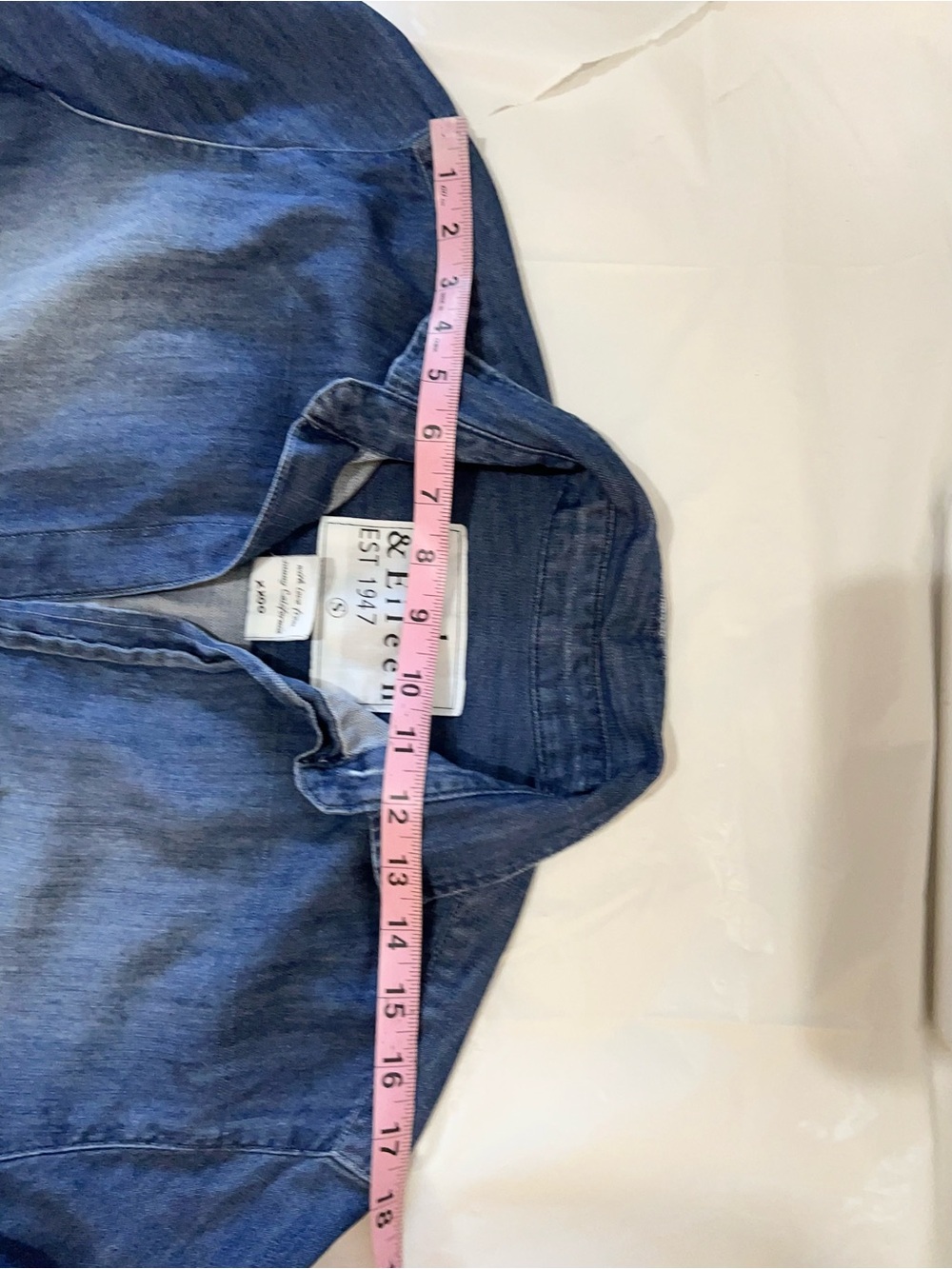 Frank & Eileen Mary Dress Denim Distressed casual Midi Size S - Picture 8 of 13
